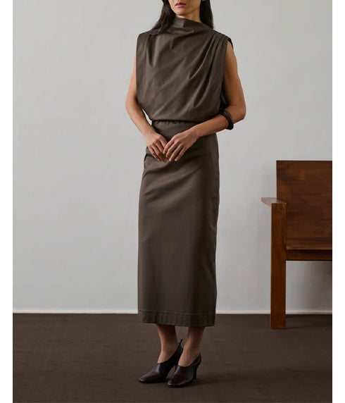 Gemma Dress - Brown/Taupe